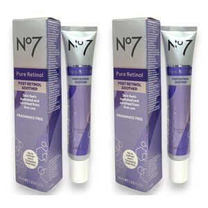 Lot of (2) No7 Pure Retinol Post Retinol Smoother, 1.69 fl oz (Each Tube)